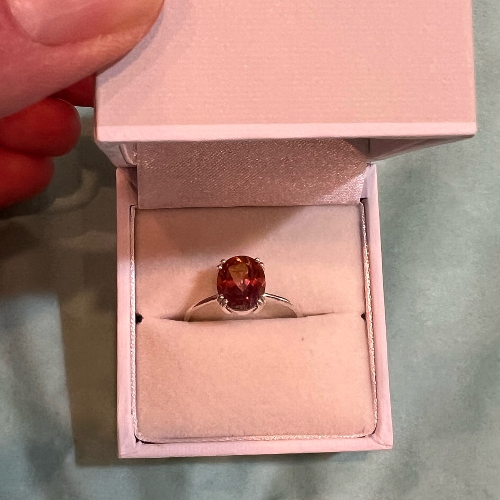 Carrie Elizabeth Sterling Silver Exotic Topaz Ring Sterling Silver Large Sz 8.5